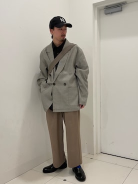 「茶色」｜「アイテム（その他アウター）」を使った、Ryot@さん（メンズ・159cm）の秋コーディネート