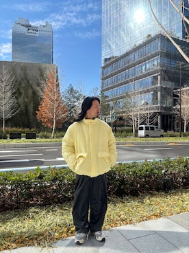 「イエロー」｜「アイテム（その他アウター）」を使った、Ryot@さん（メンズ・159cm）の冬コーディネート