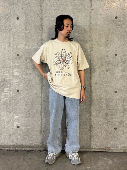 セール】フラワーアートグラフィックショートスリーブTシャツ（T