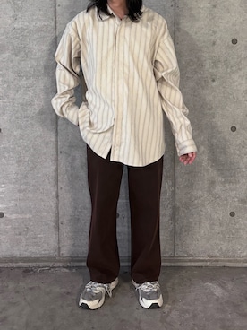 「SENSE OF PLACE by URBAN RESEARCH（センスオブプレイスバイアーバンリサーチ）のコンフォートピーチブロードシャツ（シャツ/ブラウス）」を使った、Ryot@さん（メンズ・159cm）の秋コーディネート