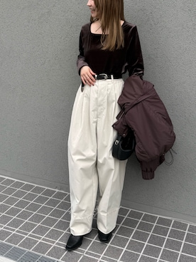 「lit（リット）のアイテム」を使った、fujiさん（レディース・154cm）の秋コーディネート