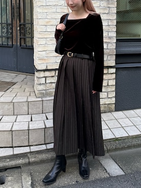 「LAVEANGE（ラビアンジェ）のアイテム」を使った、fujiさん（レディース・154cm）の秋コーディネート