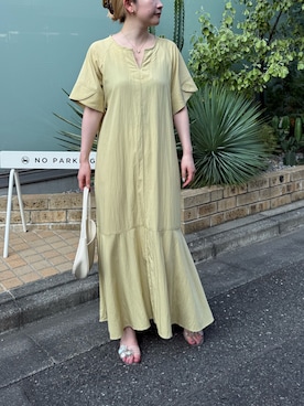 「クリアサンダル」｜fujiさん（レディース・154cm）の夏コーディネート