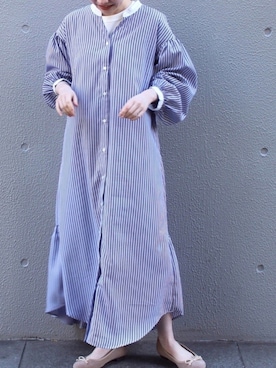 「春めきシューズ」｜「アイテム（ワンピース/ドレス）」を使った、fujiさん（レディース・154cm）の春コーディネート
