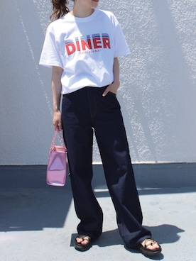 「ground green store（グラウンドグリーンストア）のアイテム」を使った、fujiさん（レディース・154cm）の夏コーディネート