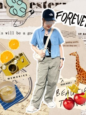 「COVERNAT（カバーナット）のアイテム（バッグ）」を使った、ハンナHannah さん（レディース・160cm）の夏コーディネート