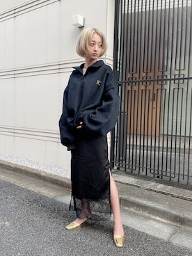 「コーディネート」｜「アイテム（スウェット）」を使った、MIHOさん（レディース・150cm）の秋コーディネート
