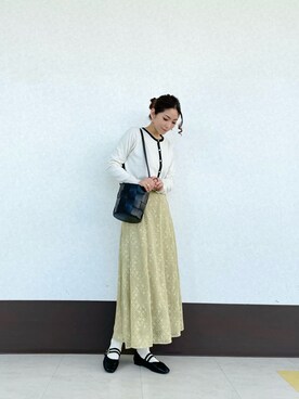 「Te chichi TERRASSE」｜「アイテム（その他）」を使った、RISA HARADAさん（レディース・165cm）の春コーディネート