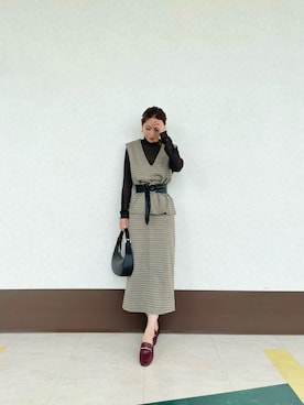 RISA HARADAさん（レディース・165cm）の秋コーディネート