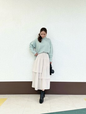 「Te chichi TERRASSE」｜「アイテム（その他）」を使った、RISA HARADAさん（レディース・165cm）の春コーディネート