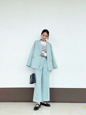 「Te chichi TERRASSE（テチチテラス）のアイテム（テーラードジャケット）」を使った、RISA HARADAさん（レディース・165cm）の春コーディネート