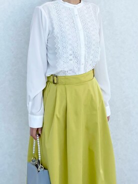 「Te chichi TERRASSE」｜「アイテム（その他）」を使った、RISA HARADAさん（レディース・165cm）の春コーディネート
