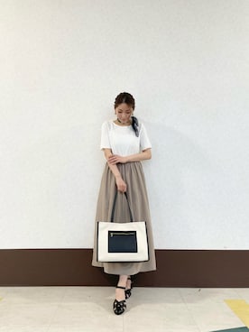 「Te chichi TERRASSE」｜RISA HARADAさん（レディース・165cm）の夏コーディネート