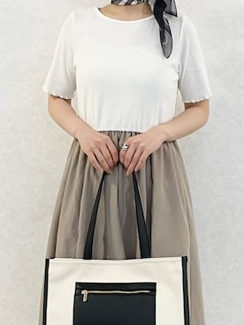 「Te chichi TERRASSE」｜RISA HARADAさん（レディース・165cm）の夏コーディネート