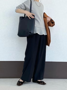 「Te chichi TERRASSE（テチチテラス）のアイテム（アンサンブル）」を使った、RISA HARADAさん（レディース・165cm）の秋コーディネート