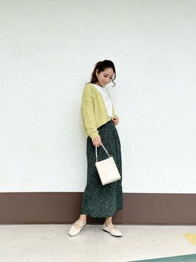 「Te chichi TERRASSE」｜「アイテム（その他）」を使った、RISA HARADAさん（レディース・165cm）の春コーディネート