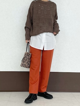 RISA HARADAさん（レディース・165cm）の秋コーディネート