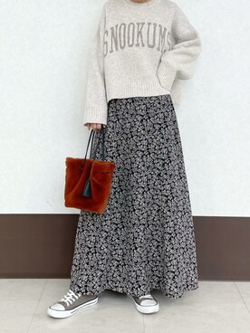 RISA HARADAさん（レディース・165cm）の冬コーディネート