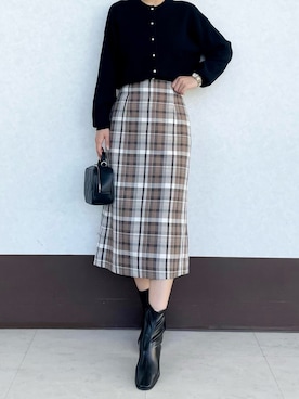 「Te chichi TERRASSE」｜RISA HARADAさん（レディース・165cm）の冬コーディネート