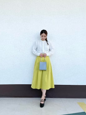 「Te chichi TERRASSE」｜「アイテム（その他）」を使った、RISA HARADAさん（レディース・165cm）の春コーディネート