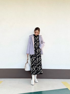 「Te chichi TERRASSE（テチチテラス）のアイテム（その他アウター）」を使った、RISA HARADAさん（レディース・165cm）の冬コーディネート