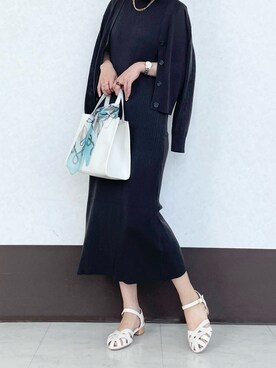 「Te chichi TERRASSE」｜「アイテム（ワンピース/ドレス）」を使った、RISA HARADAさん（レディース・165cm）の春コーディネート