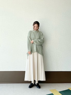 「Te chichi TERRASSE」｜「アイテム（その他）」を使った、RISA HARADAさん（レディース・165cm）の春コーディネート