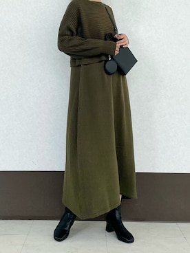 「Te chichi TERRASSE」｜「アイテム（ワンピース/ドレス）」を使った、RISA HARADAさん（レディース・165cm）の春コーディネート