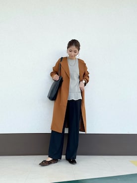 「Te chichi TERRASSE（テチチテラス）のアイテム（アンサンブル）」を使った、RISA HARADAさん（レディース・165cm）の秋コーディネート