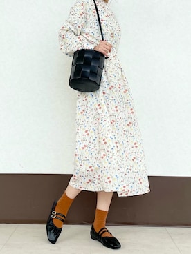 「Te chichi TERRASSE」｜「アイテム（ワンピース/ドレス）」を使った、RISA HARADAさん（レディース・165cm）の春コーディネート