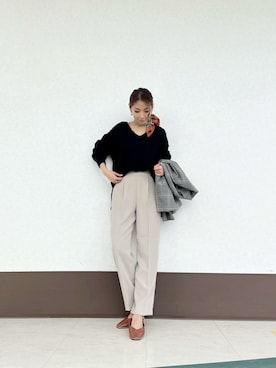 「Te chichi TERRASSE（テチチテラス）のアイテム（テーラードジャケット）」を使った、RISA HARADAさん（レディース・165cm）の冬コーディネート