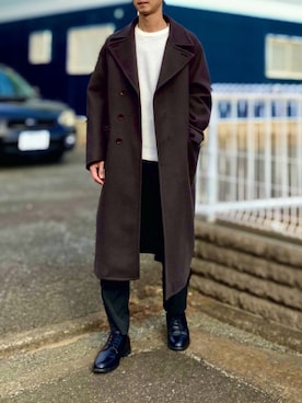 「LIDNM（リドム）のアイテム（ダウンジャケット/コート）」を使った、gomiさん（メンズ・176cm）の冬コーディネート