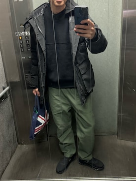 「ALOのアイテム」を使った、T.O. さん（メンズ・181cm）の冬コーディネート