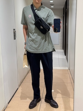 「Paraboot（パラブーツ）のアイテム（モカシン/デッキシューズ）」を使った、T.O. さん（メンズ・181cm）の秋コーディネート
