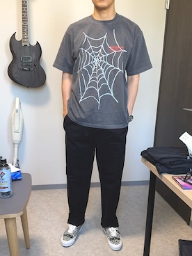 「STUSSY（ステューシー）のアイテム」を使った、T.O. さん（メンズ・181cm）の夏コーディネート