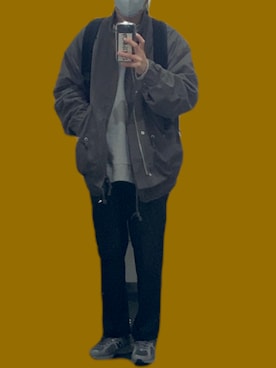 「WYM」｜「アイテム（モッズコート）」を使った、リョウさん（メンズ・163cm）の冬コーディネート