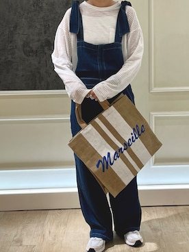 「fredy emue（フレディエミュ）のアイテム（サロペット/オーバーオール）」を使った、Hayashida さん（レディース・162cm）の夏コーディネート