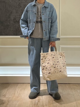 「Woods（ウッズ）のアイテム」を使った、Hayashida さん（レディース・162cm）の春コーディネート