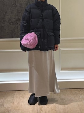 「アイテム（ダウンジャケット/コート）」を使った、Hayashida さん（レディース・162cm）の秋コーディネート