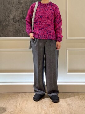 「TRICOTS JEAN MARC（トリコットジーンマルク）のアイテム（ニット/セーター）」を使った、Hayashida さん（レディース・162cm）の秋コーディネート