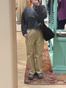 「GLOSTER（グロスター）のアイテム」を使った、Hayashida さん（レディース・162cm）の春コーディネート