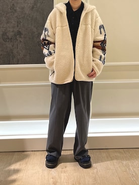 「PENDLETON（ペンドルトン）のアイテム（ジャケット/アウター）」を使った、Hayashida さん（レディース・162cm）の秋コーディネート