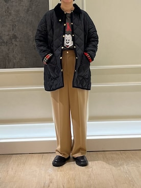 「ミッキー」｜「アイテム（スラックス）」を使った、Hayashida さん（レディース・162cm）の秋コーディネート