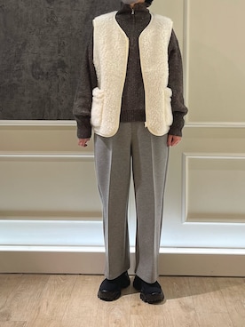 「ファーベスト」｜「アイテム（ブルゾン）」を使った、Hayashida さん（レディース・162cm）の冬コーディネート
