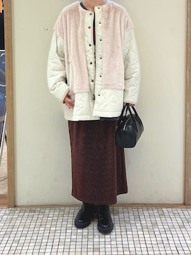 「キルトジャケット」｜「アイテム（ブルゾン）」を使った、Hayashida さん（レディース・162cm）の秋コーディネート