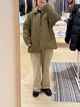 「アイテム（ダッフルコート）」を使った、Hayashida さん（レディース・162cm）の冬コーディネート