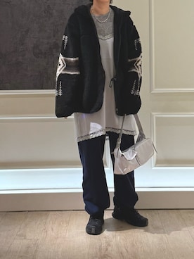 「PENDLETON（ペンドルトン）のアイテム（パーカー）」を使った、Hayashida さん（レディース・162cm）の秋コーディネート
