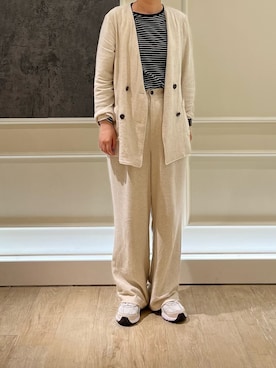 「fredy emue（フレディエミュ）のアイテム（ノーカラージャケット）」を使った、Hayashida さん（レディース・162cm）の春コーディネート