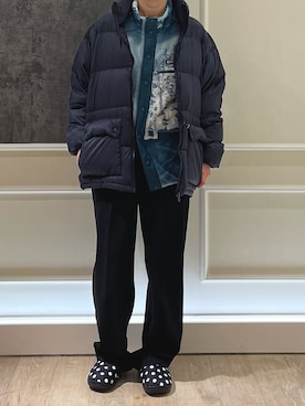 「アイテム（ダウンジャケット/コート）」を使った、Hayashida さん（レディース・162cm）の秋コーディネート
