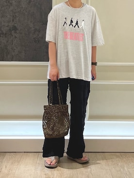 「お出かけスタイル」｜「アイテム（アクセサリー）」を使った、Hayashida さん（レディース・162cm）の夏コーディネート